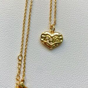Gold Heart Pendant Necklace